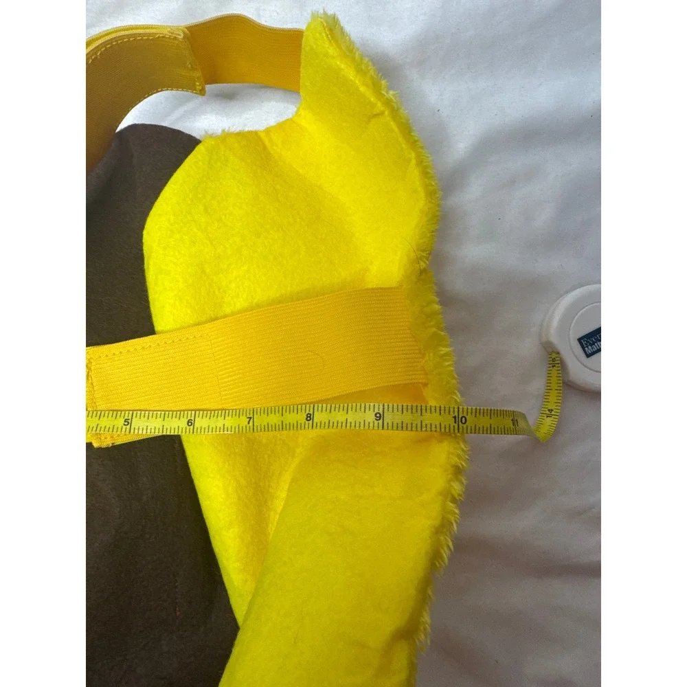 Yellow Plush Taco Pet Costume with Adjustable Straps Halloween Fun Outfit